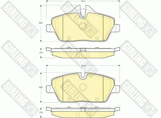 комплект спирачно феродо, дискови спирачки GIRLING             