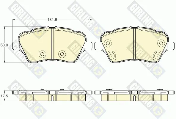 комплект спирачно феродо, дискови спирачки GIRLING             