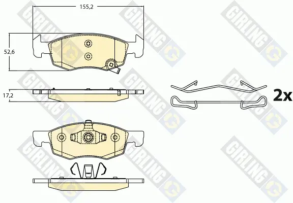 комплект спирачно феродо, дискови спирачки GIRLING             