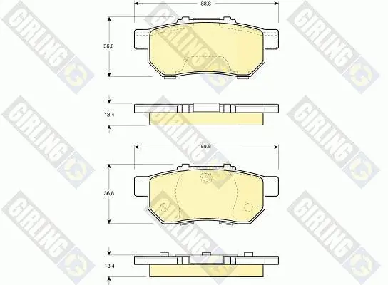 комплект спирачно феродо, дискови спирачки GIRLING             