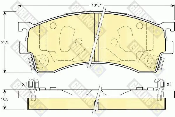 комплект спирачно феродо, дискови спирачки GIRLING             