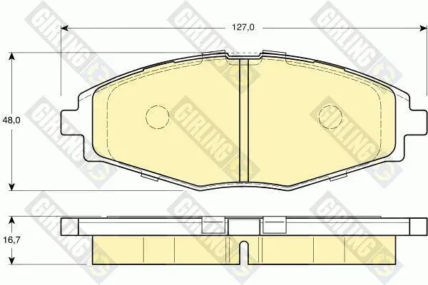 комплект спирачно феродо, дискови спирачки GIRLING             