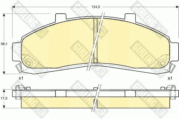 комплект спирачно феродо, дискови спирачки GIRLING             
