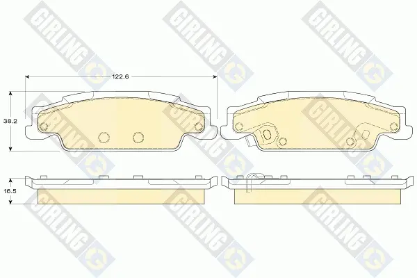 комплект спирачно феродо, дискови спирачки GIRLING             