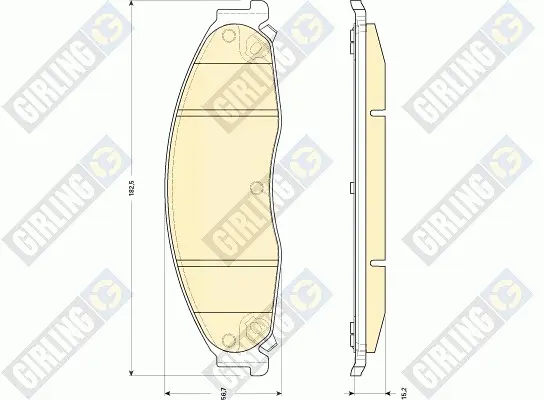 комплект спирачно феродо, дискови спирачки GIRLING             
