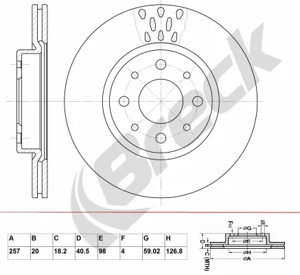 спирачен диск BRECK               
