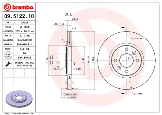 спирачен диск AP                  