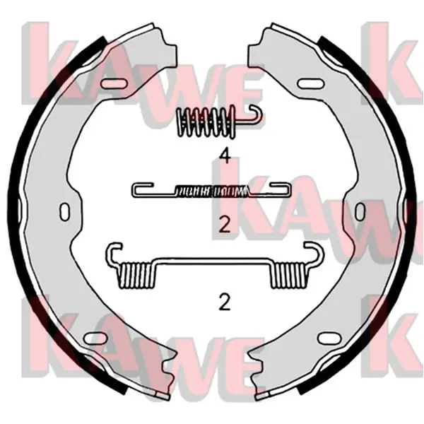 Накладки ръчна спирачка за MERCEDES-BENZ E-CLASS T-Model (S211) E 200 CDI (211.207) 09020K KAWE                