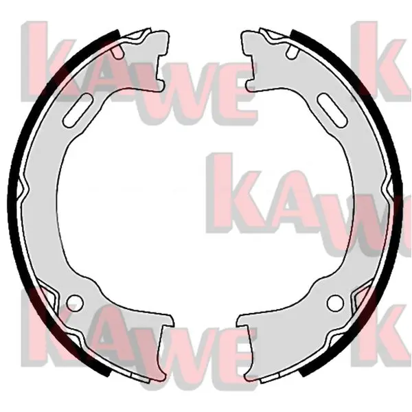 комплект спирачна челюст, ръчна спирачка KAWE                