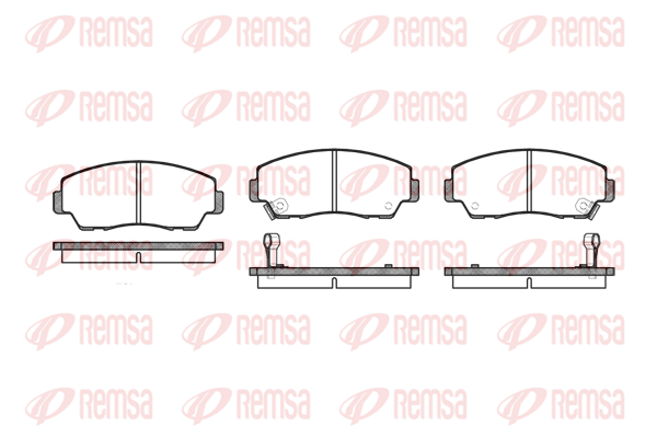 комплект спирачно феродо, дискови спирачки KAWE                
