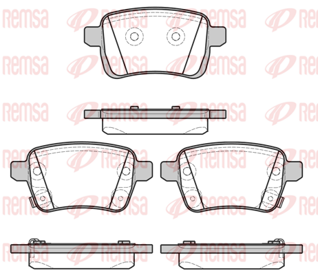 комплект спирачно феродо, дискови спирачки KAWE                