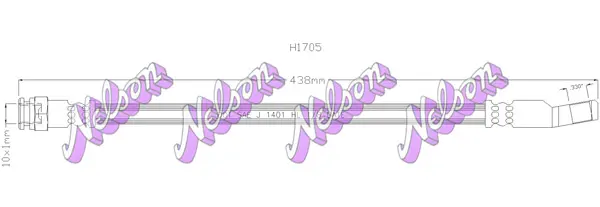 спирачен маркуч KAWE                