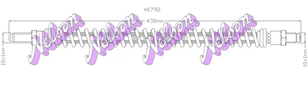 спирачен маркуч KAWE                