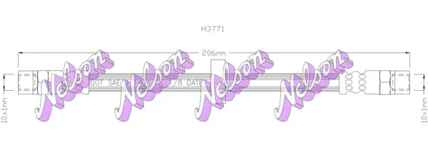 спирачен маркуч KAWE                