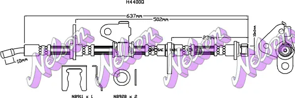 спирачен маркуч KAWE                