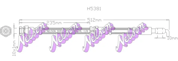 спирачен маркуч KAWE                