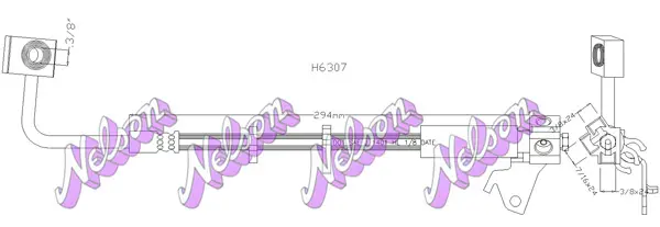 спирачен маркуч KAWE                