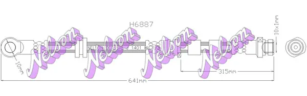 спирачен маркуч KAWE                