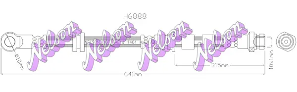 спирачен маркуч KAWE                