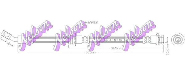 спирачен маркуч KAWE                