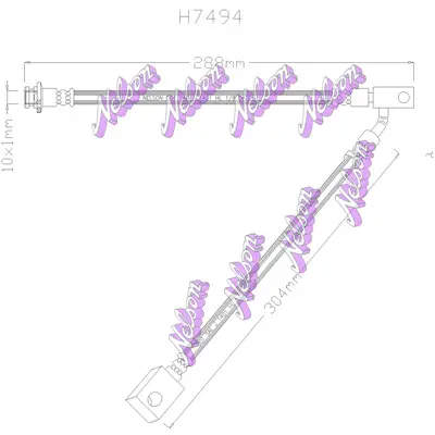 спирачен маркуч KAWE                