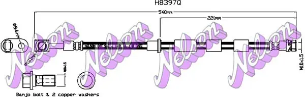 спирачен маркуч KAWE                
