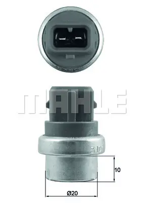 датчик, температура на охладителната течност MAHLE               