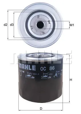 Маслен филтър MAHLE