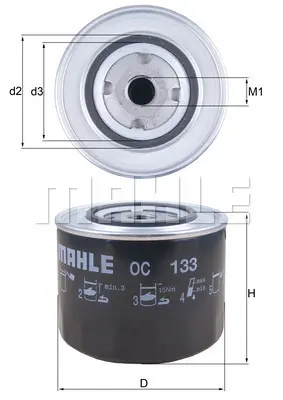 маслен филтър MAHLE               