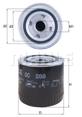 маслен филтър MAHLE               