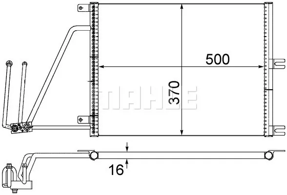 кондензатор, климатизация MAHLE               
