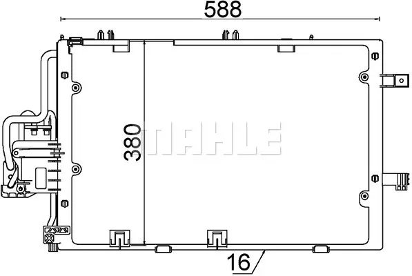 кондензатор, климатизация MAHLE               