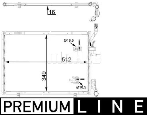 кондензатор, климатизация MAHLE               