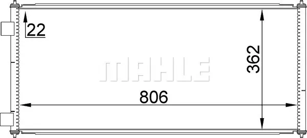 кондензатор, климатизация MAHLE               