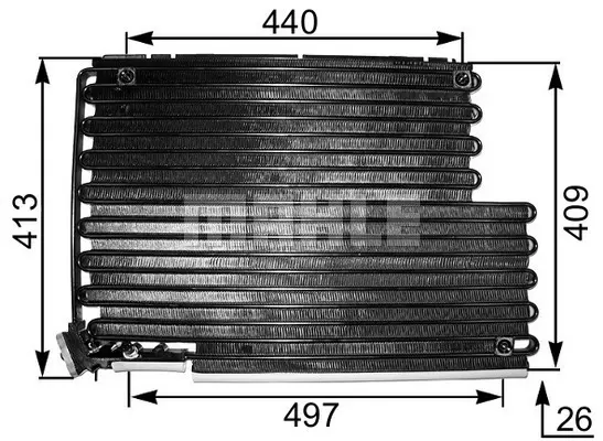 кондензатор, климатизация MAHLE               