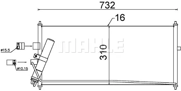 кондензатор, климатизация MAHLE               
