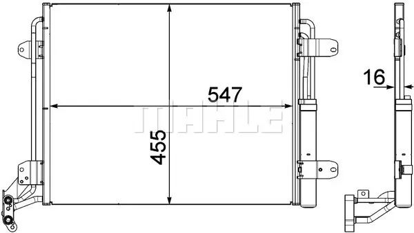 Радиатор климатик за Volkswagen TIGUAN VAN (5N_) 1.4 TSI 4motion (5N2) AC 454 000P MAHLE               