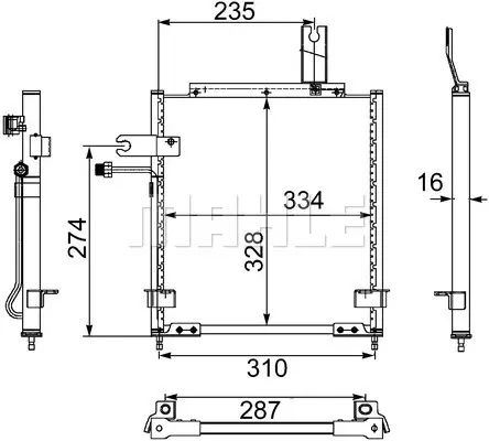 кондензатор, климатизация MAHLE               