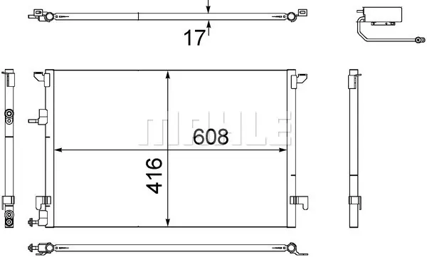 кондензатор, климатизация MAHLE               