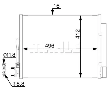кондензатор, климатизация MAHLE               