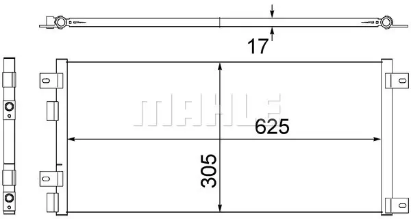 кондензатор, климатизация MAHLE               