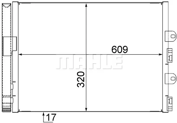 кондензатор, климатизация MAHLE               