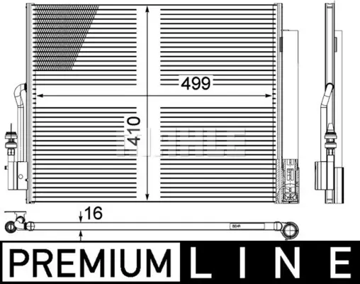 кондензатор, климатизация MAHLE               