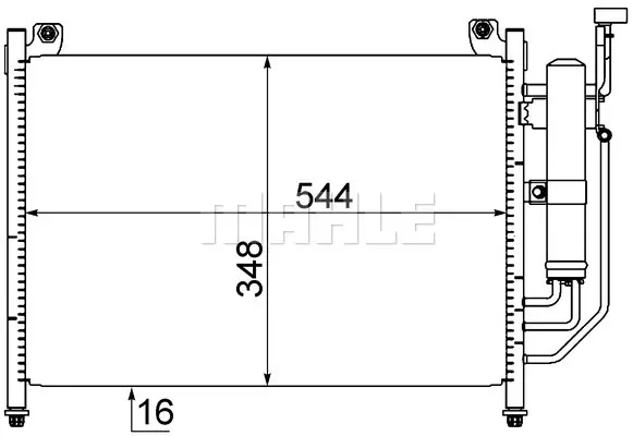 кондензатор, климатизация MAHLE               