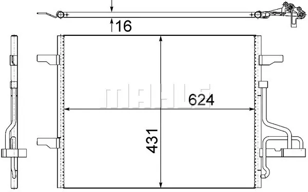 кондензатор, климатизация MAHLE               