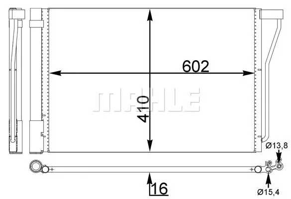 кондензатор, климатизация MAHLE               