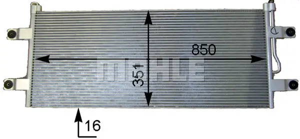 кондензатор, климатизация MAHLE               