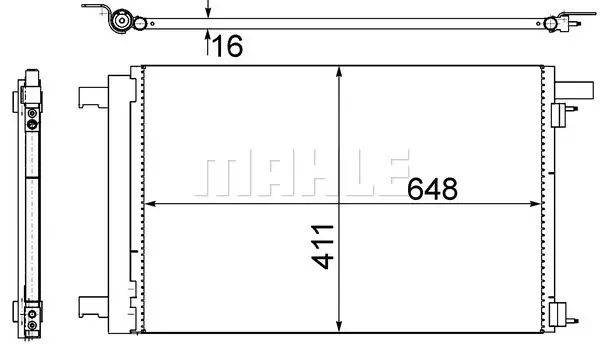 кондензатор, климатизация MAHLE               