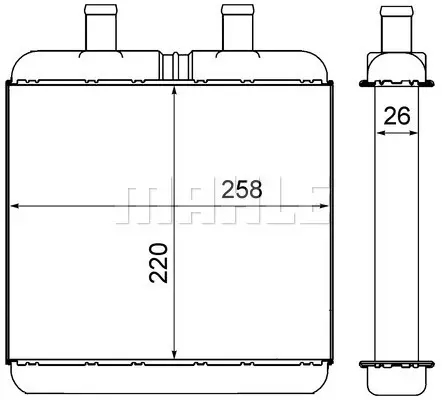 топлообменник, отопление на вътрешното пространство MAHLE               