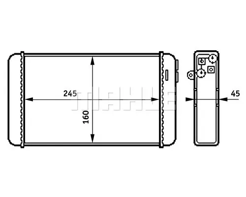 топлообменник, отопление на вътрешното пространство MAHLE               